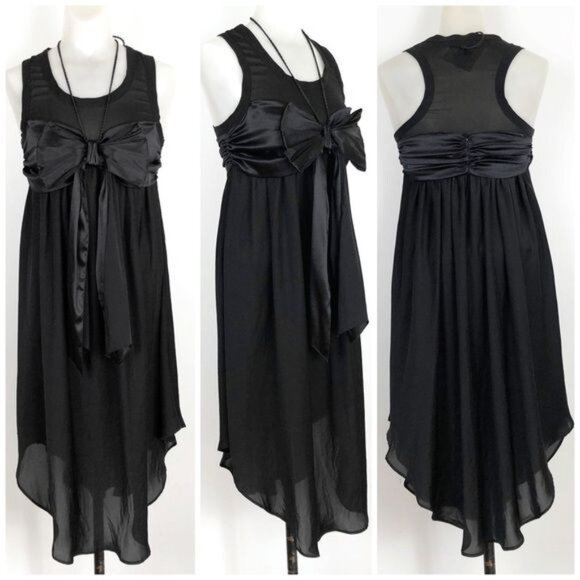 Jean-Paul Gaultier Pleated Silk & Satin sleeveless Dress size 6 NEW